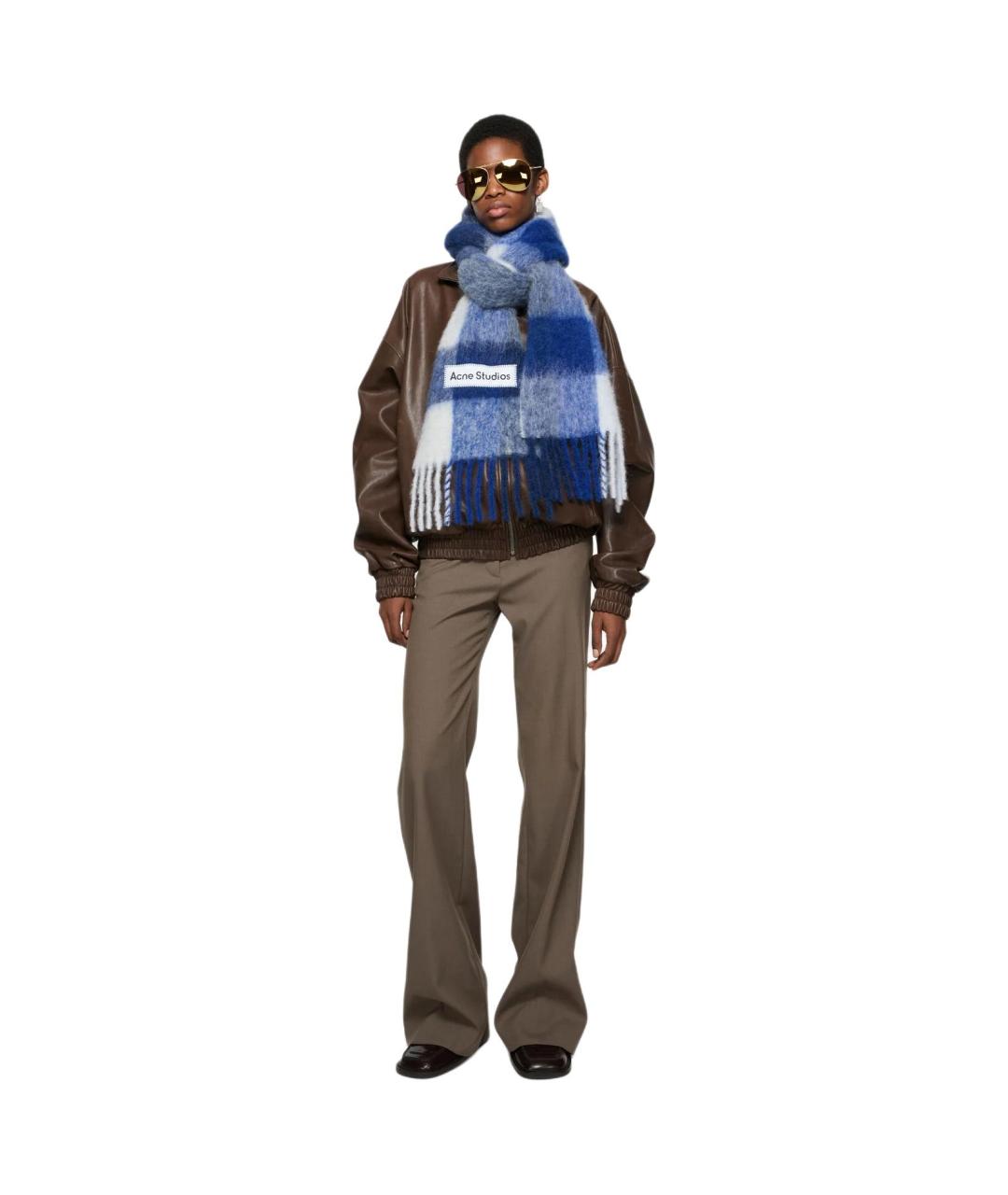 ACNE STUDIOS Синий шарф, фото 2