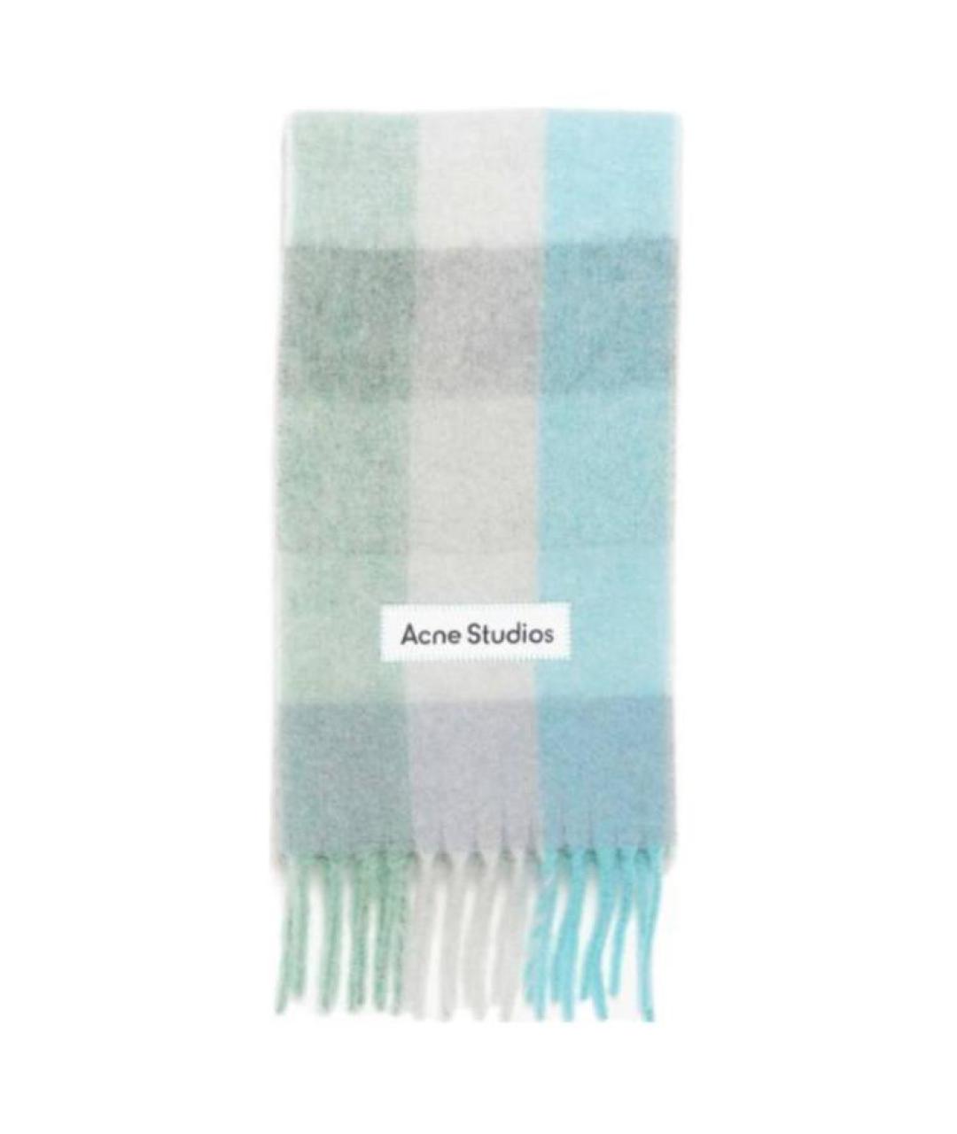 ACNE STUDIOS Голубой шарф, фото 1