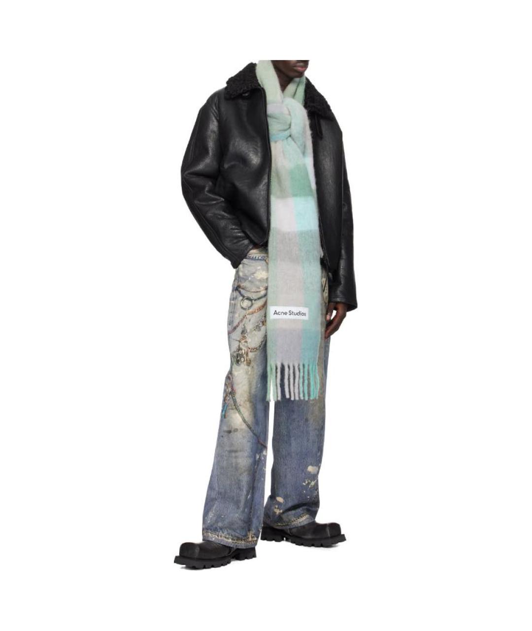 ACNE STUDIOS Голубой шарф, фото 2