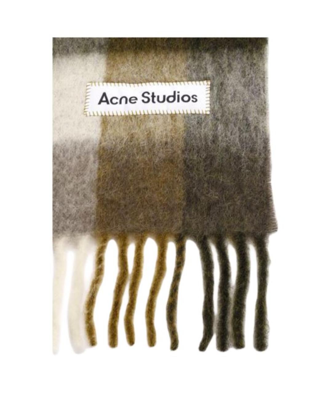 ACNE STUDIOS Коричневый шарф, фото 4