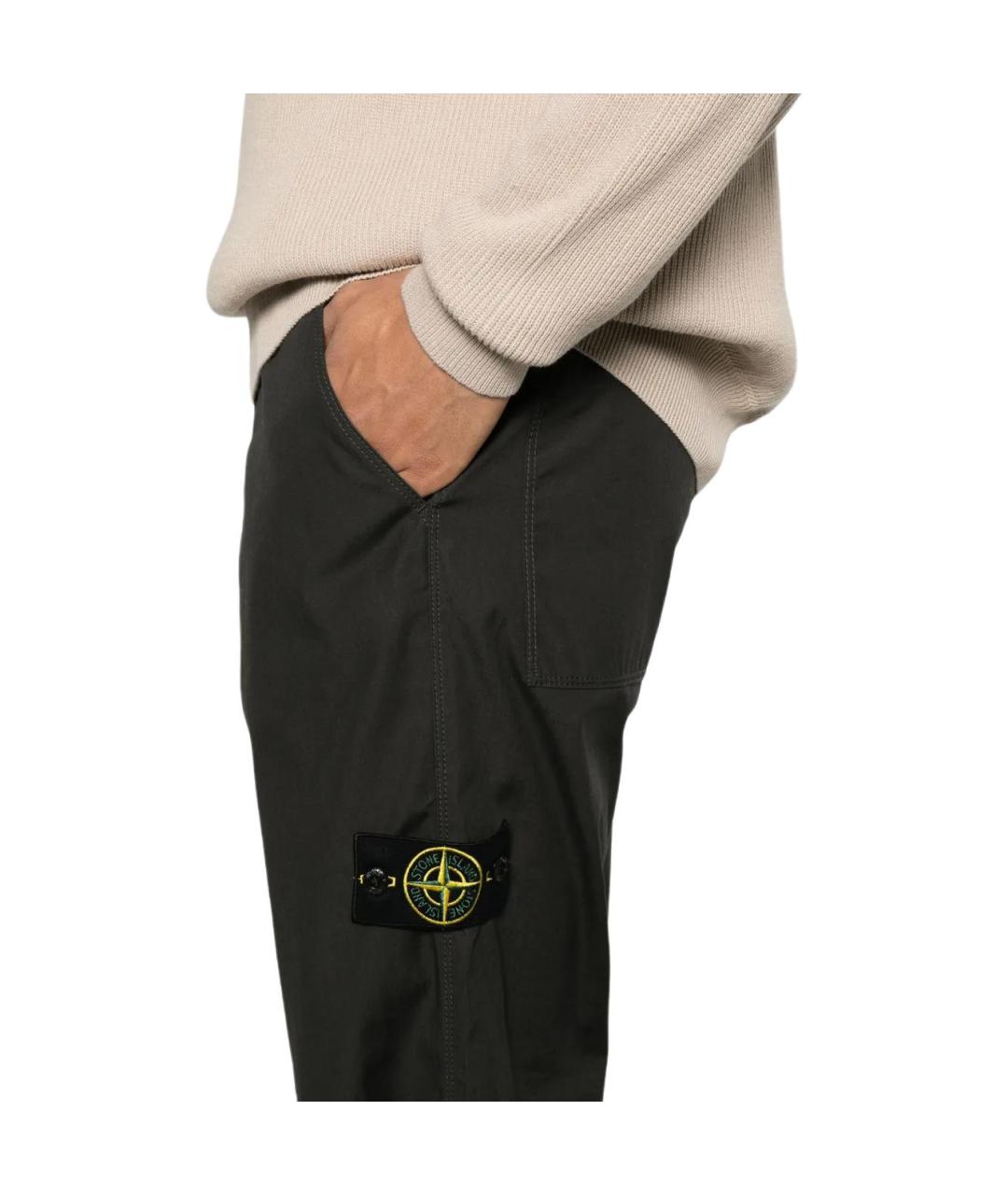 STONE ISLAND Серые брюки чинос, фото 2