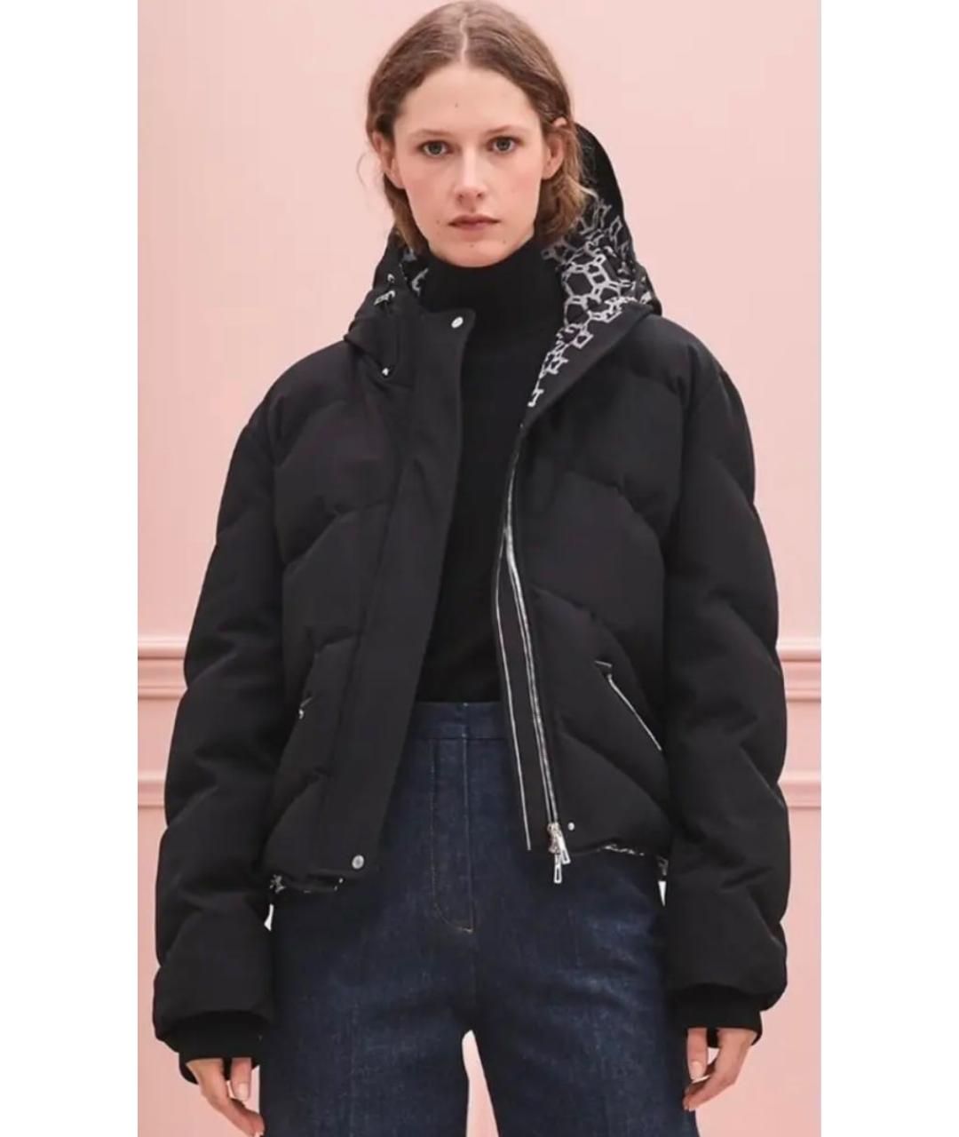 HERMES Черный полиамидовый пуховик, фото 2