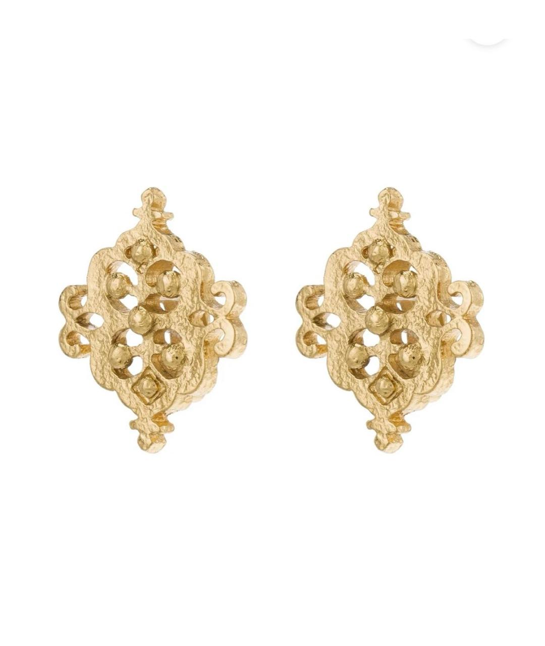 SAINT LAURENT Золотые позолоченные серьги, фото 2