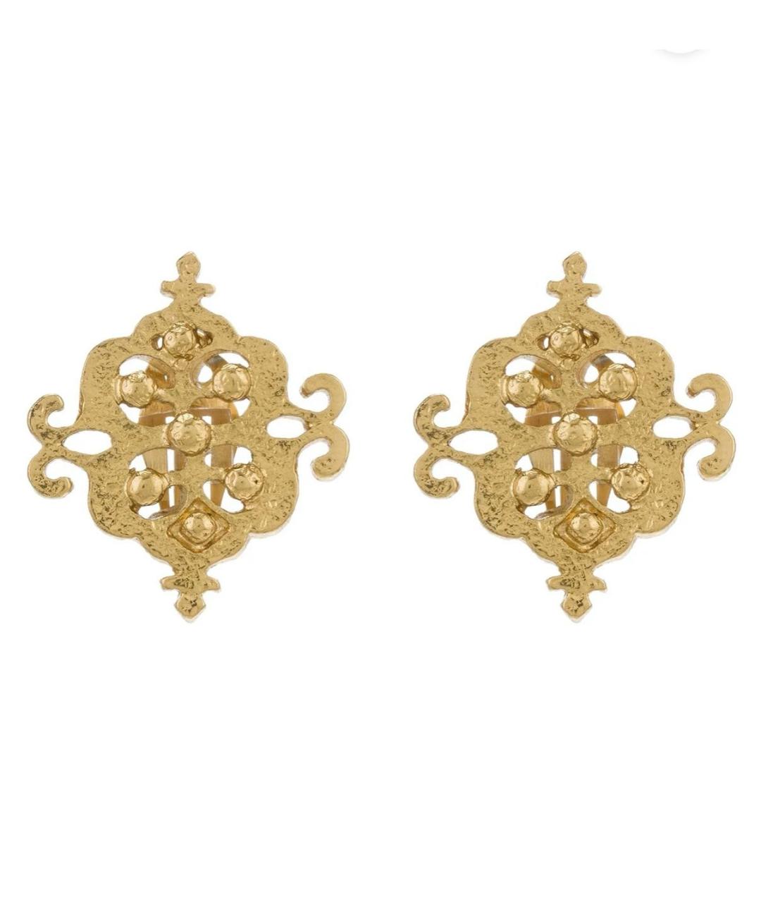 SAINT LAURENT Золотые позолоченные серьги, фото 1