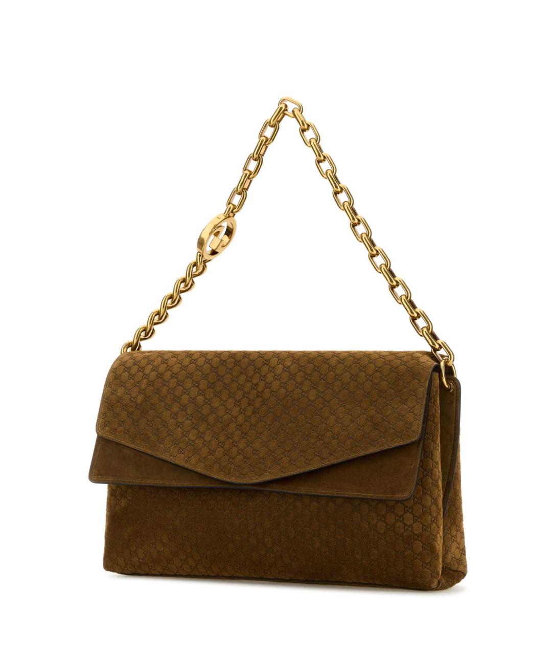 GUCCI Бежевая замшевая сумка через плечо, фото 2