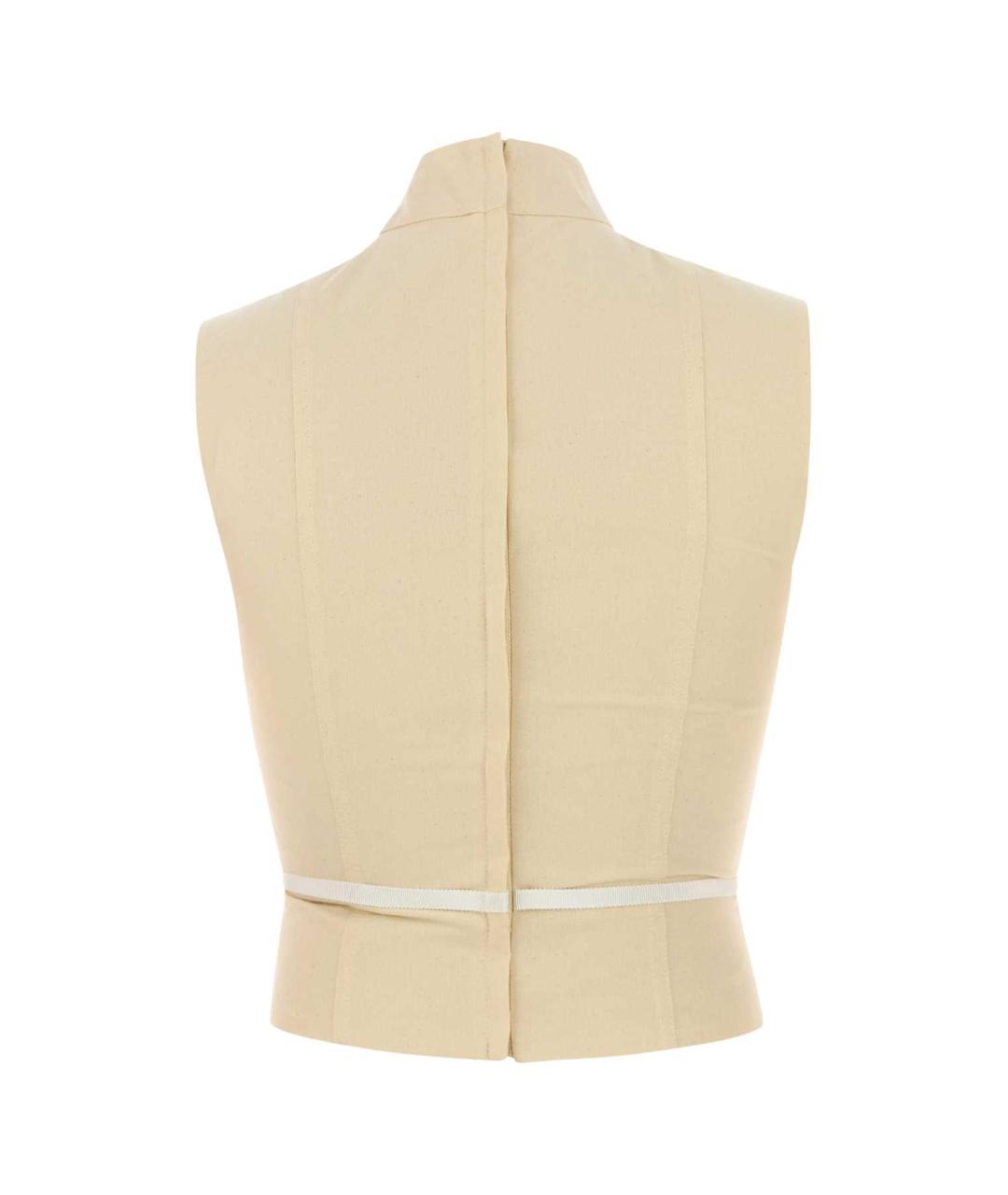 MOSCHINO Бежевая хлопковая футболка, фото 2