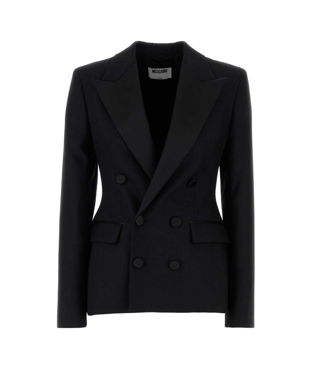 MOSCHINO Черный шерстяной жакет/пиджак, фото 1