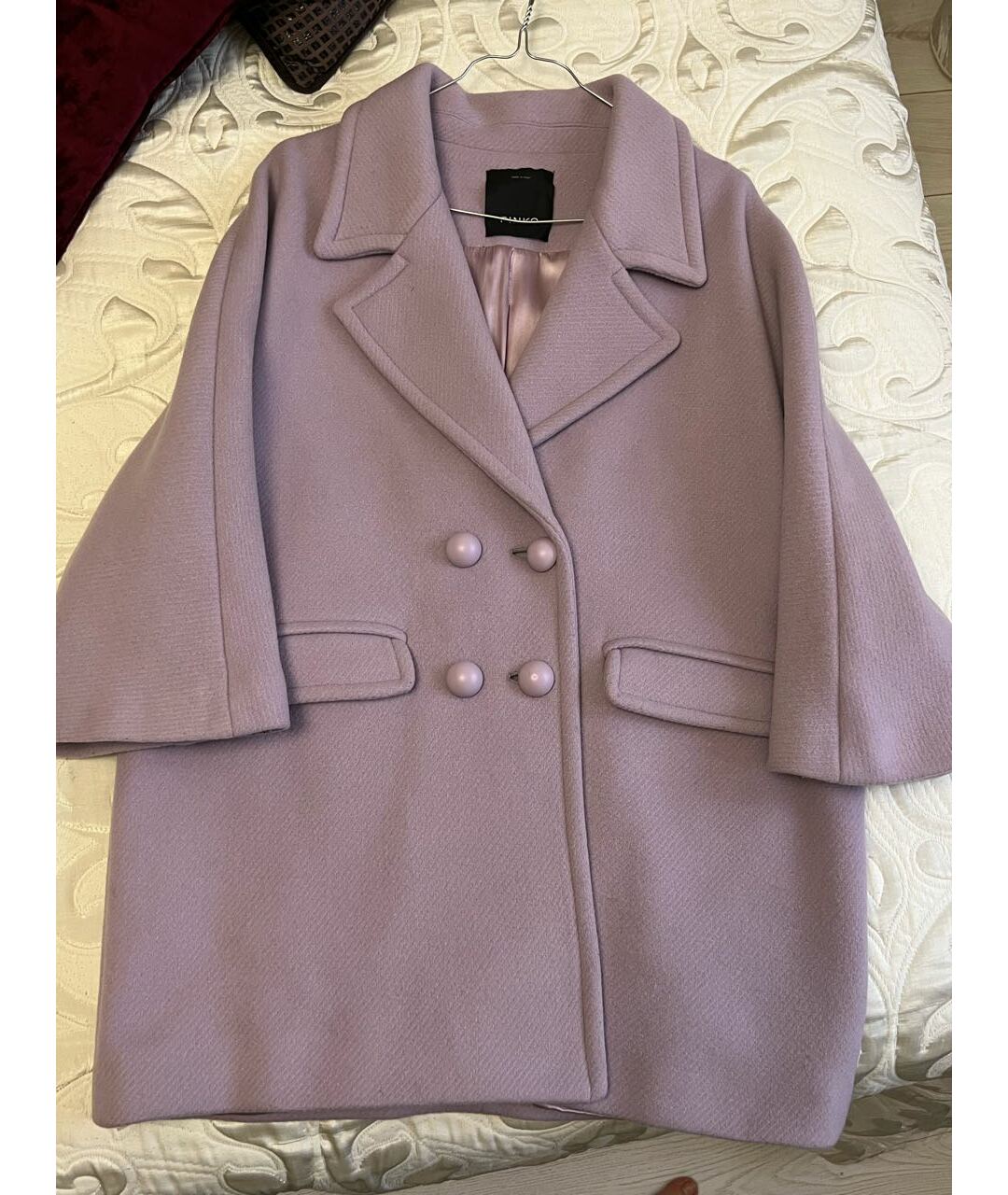 PINKO Фиолетовое кашемировое пальто, фото 6