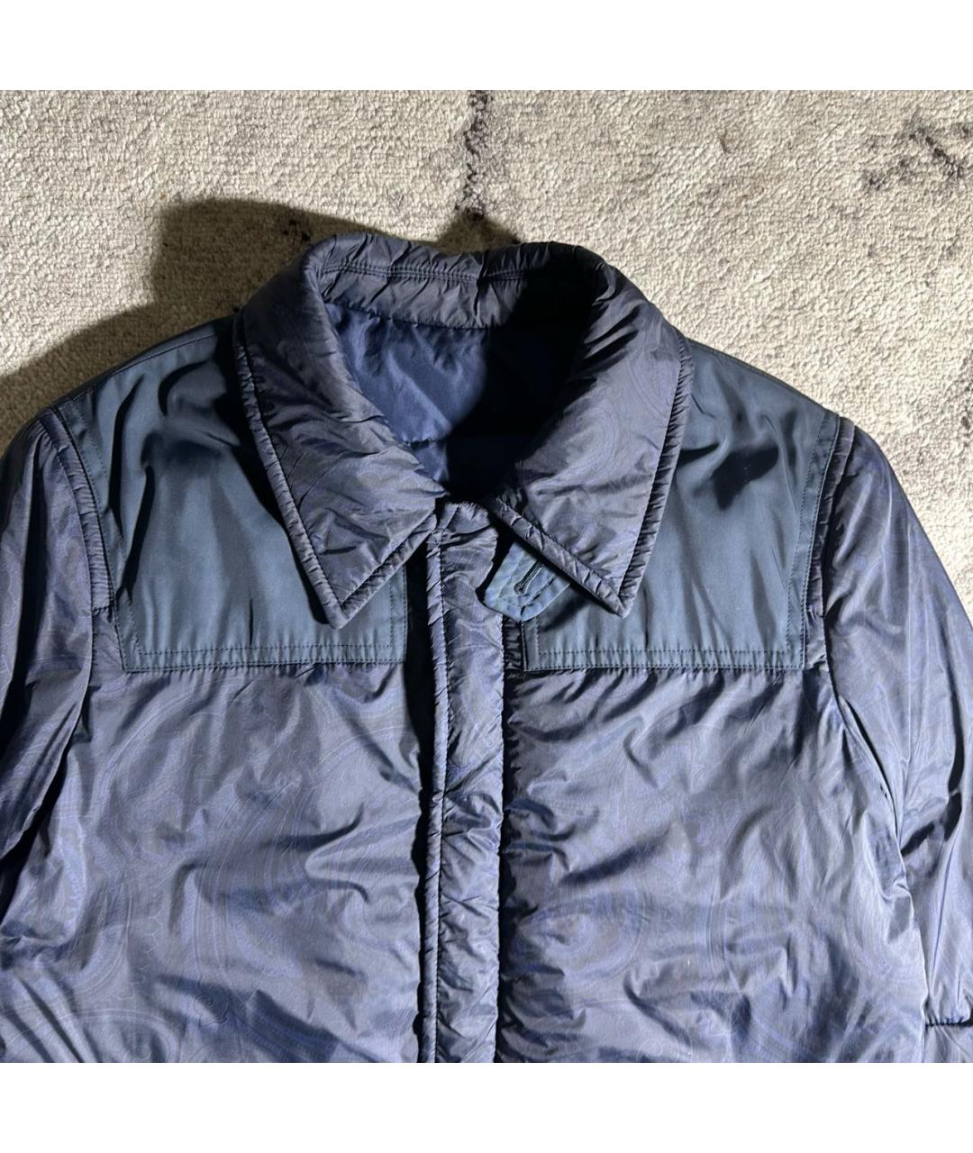 ETRO Темно-синий полиамидовый пуховик, фото 3