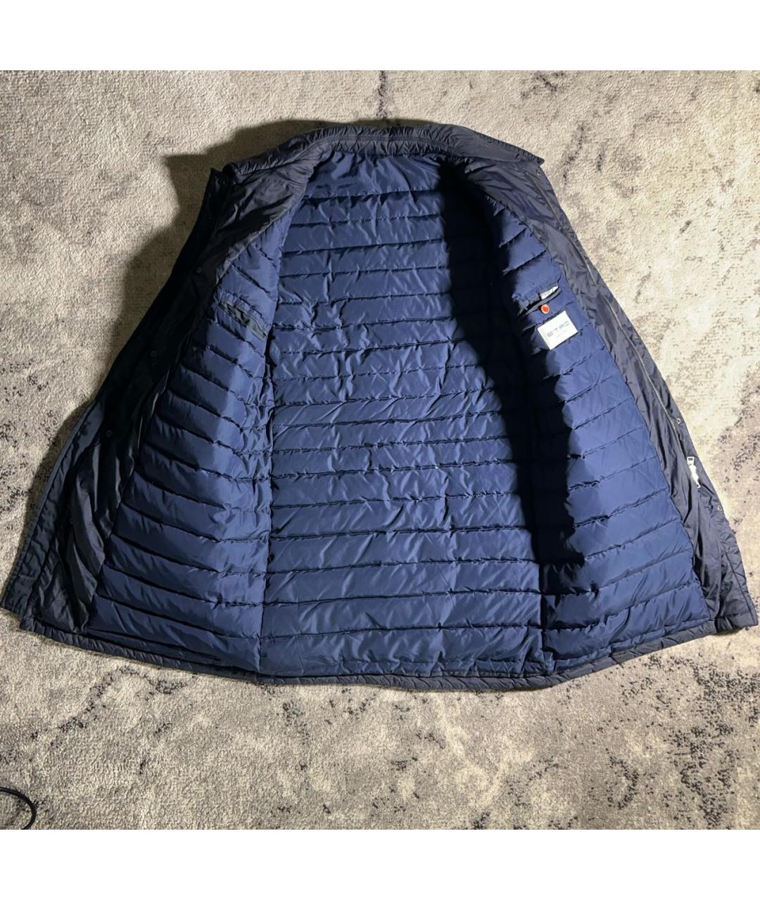 ETRO Темно-синий полиамидовый пуховик, фото 5