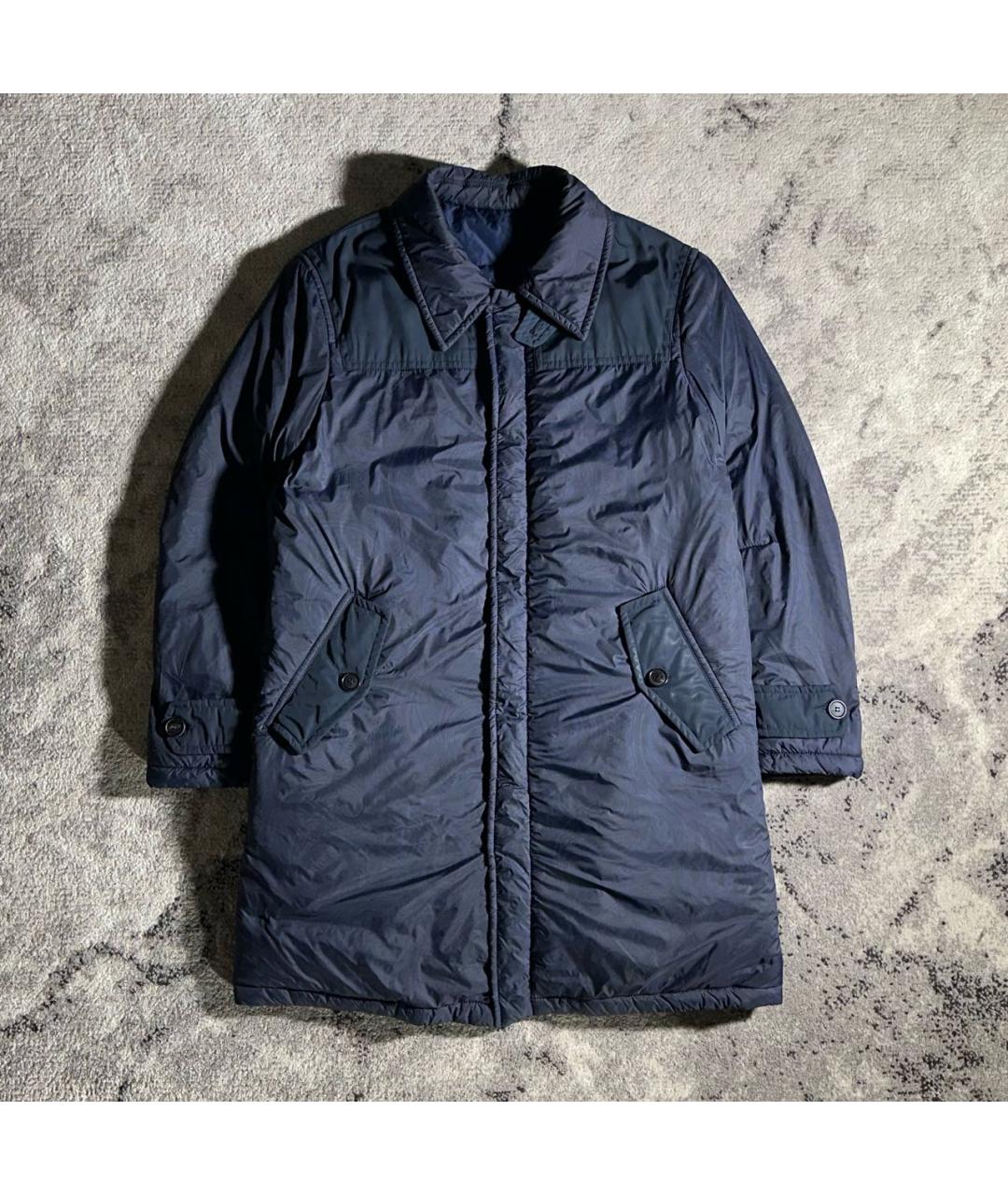 ETRO Темно-синий полиамидовый пуховик, фото 8