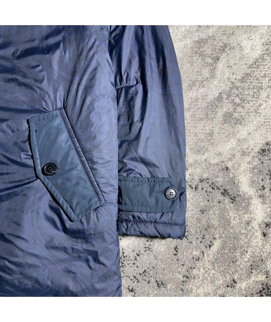 ETRO Темно-синий полиамидовый пуховик, фото 2