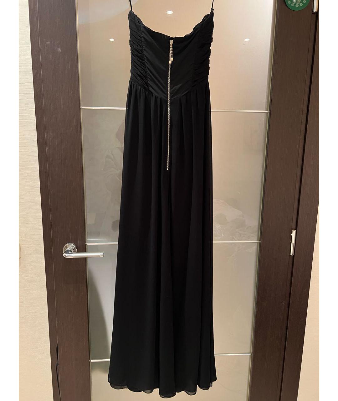 ELISABETTA FRANCHI Черное полиэстеровое вечернее платье, фото 2