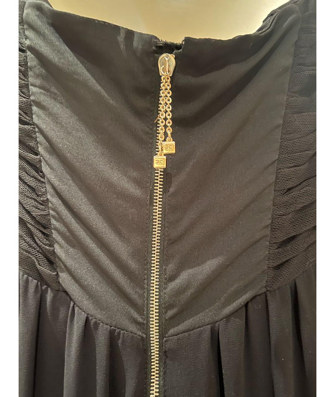 ELISABETTA FRANCHI Черное полиэстеровое вечернее платье, фото 5