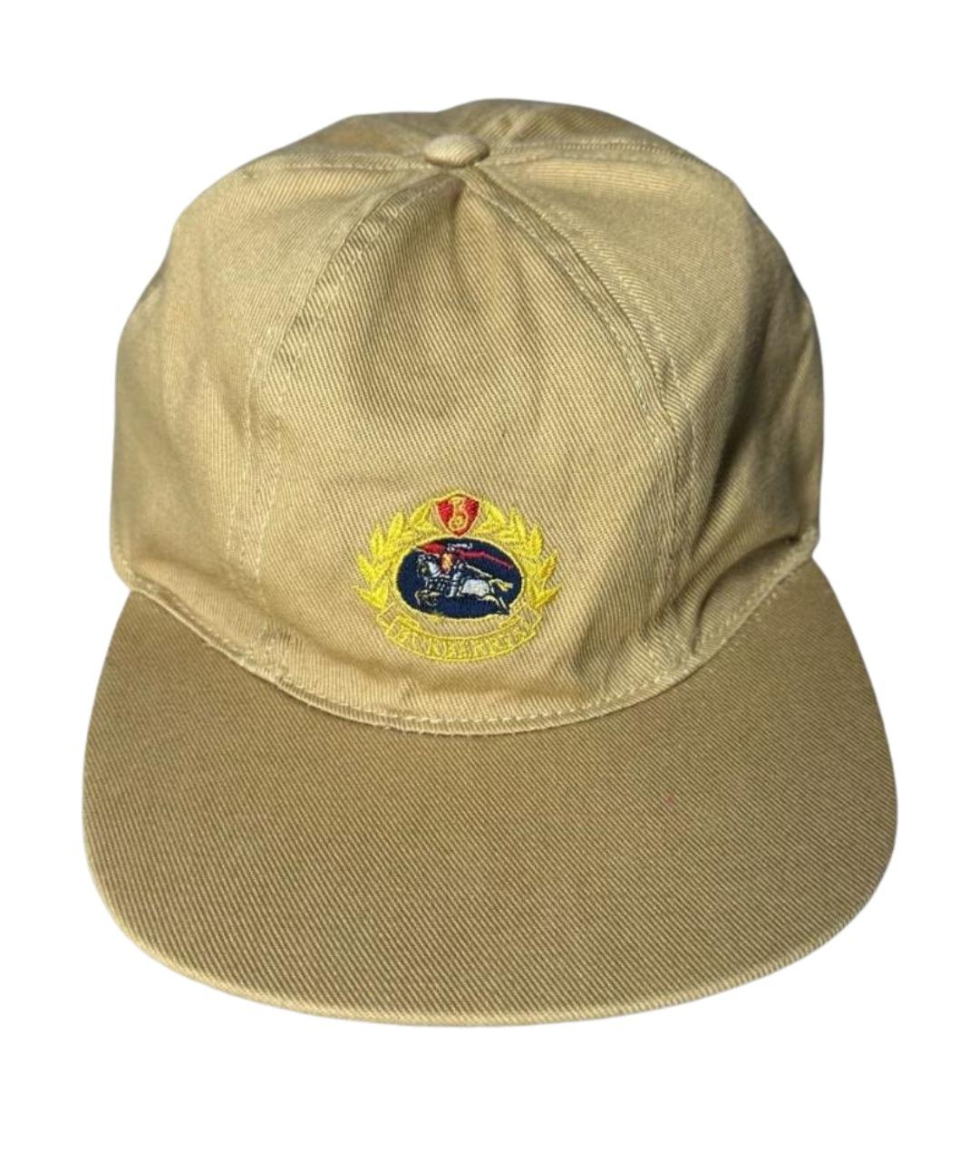 BURBERRY Бежевая хлопковая кепка/бейсболка, фото 1