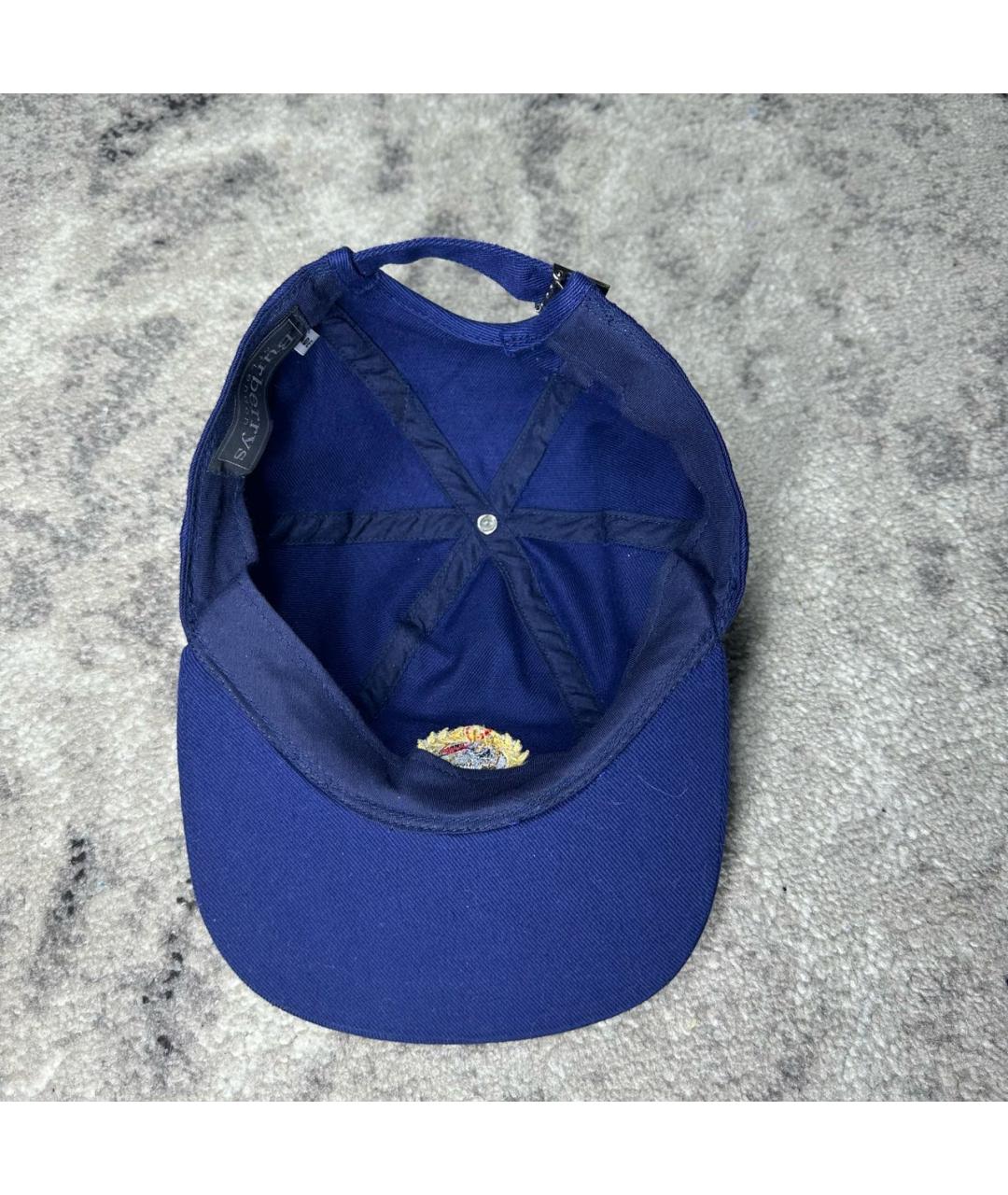BURBERRY Темно-синяя хлопковая кепка/бейсболка, фото 2