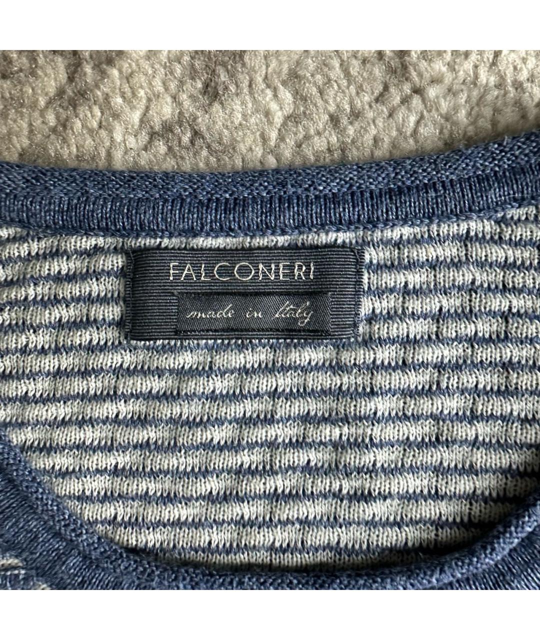 FALCONERI Синий хлопковый джемпер / свитер, фото 4