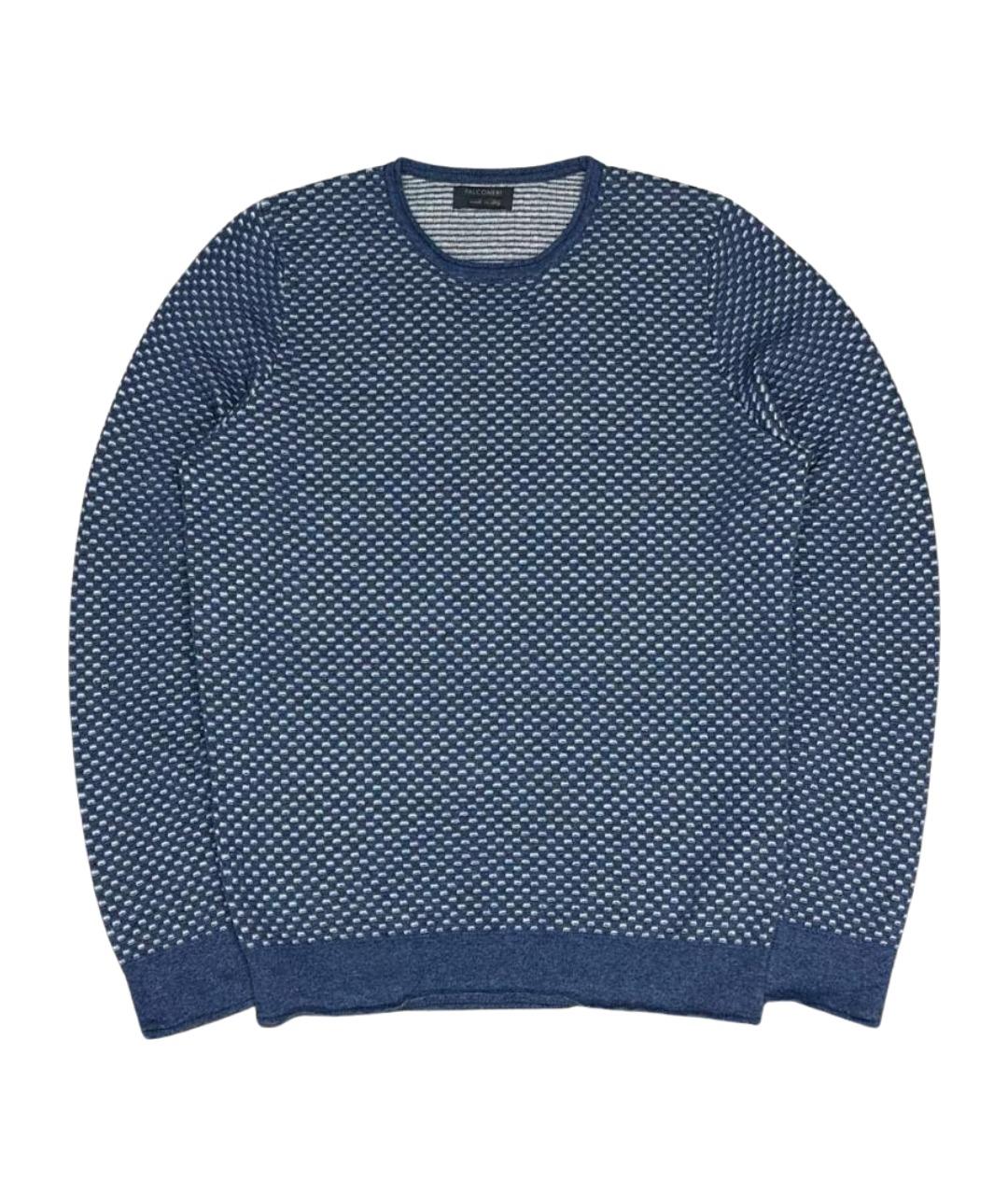 FALCONERI Синий хлопковый джемпер / свитер, фото 1