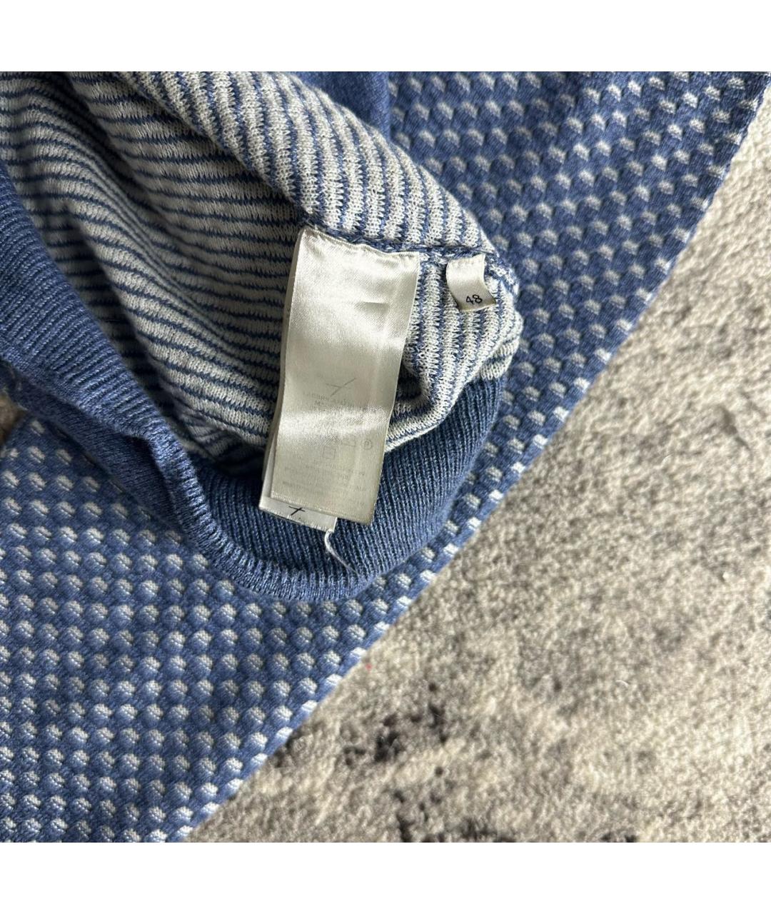 FALCONERI Синий хлопковый джемпер / свитер, фото 5