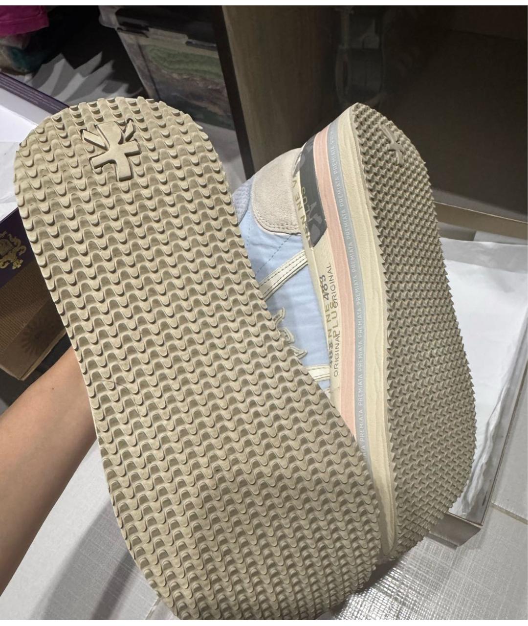 PREMIATA Бежевые замшевые кроссовки, фото 6