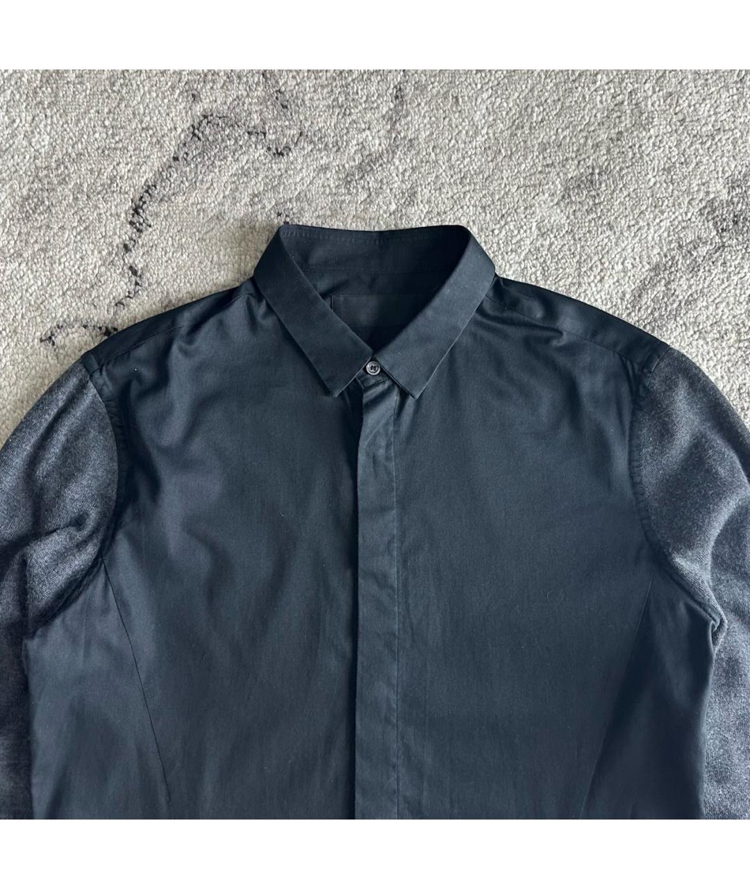 JUUN.J Черная хлопко-шерстяная кэжуал рубашка, фото 2