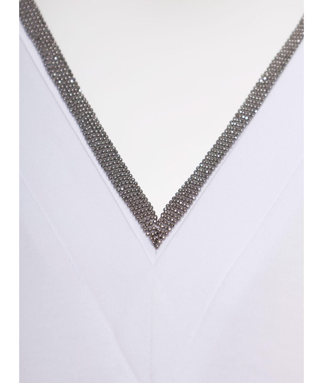 BRUNELLO CUCINELLI Белая хлопковая футболка, фото 3