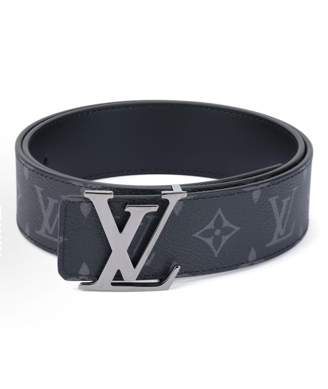 LOUIS VUITTON Темно-синий кожаный ремень, фото 4