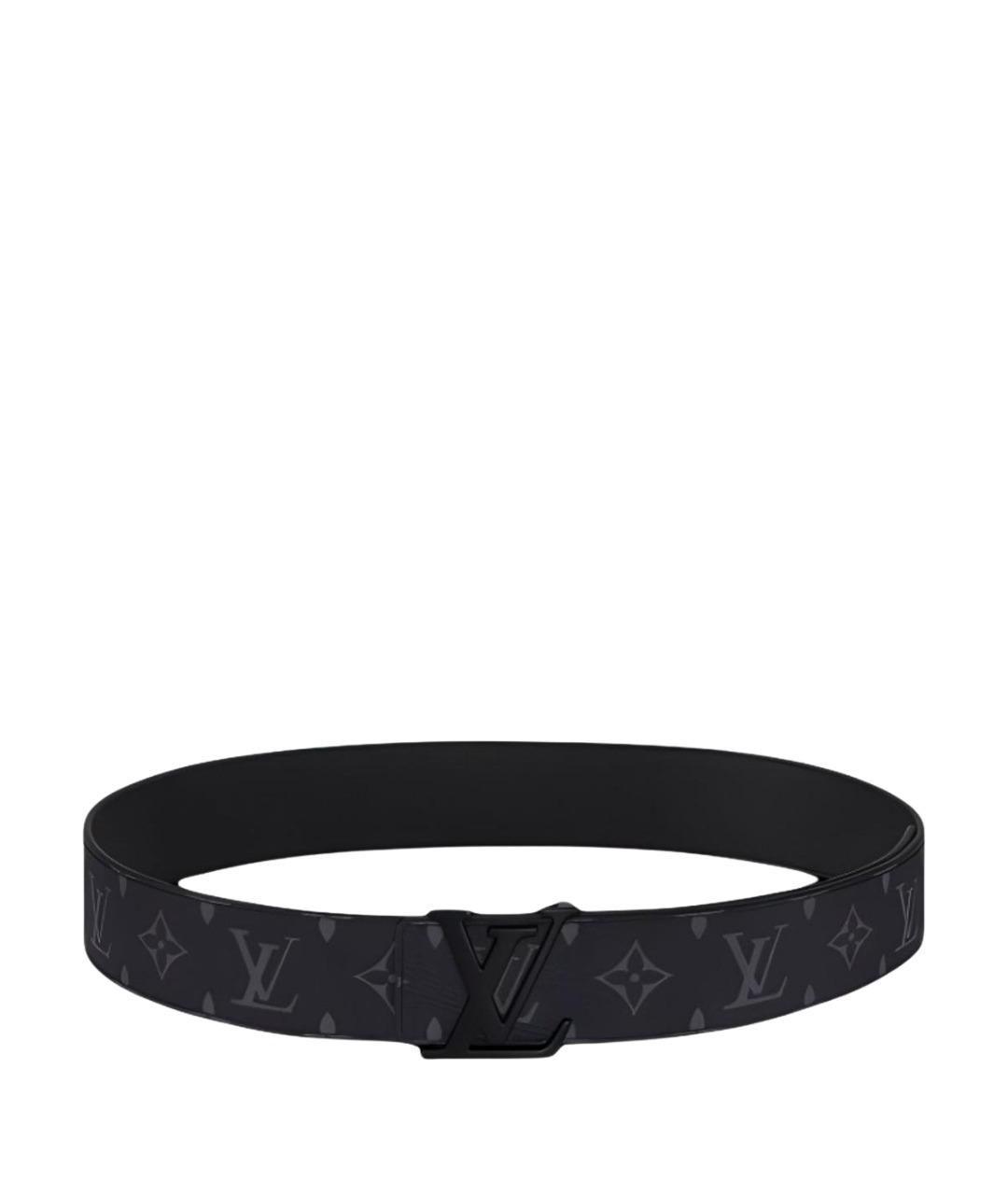 LOUIS VUITTON Черный кожаный ремень, фото 1