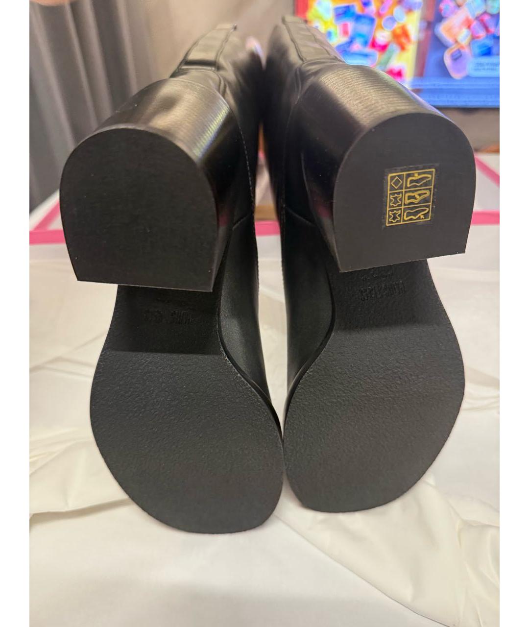 PARIS TEXAS Черные кожаные сапоги, фото 3