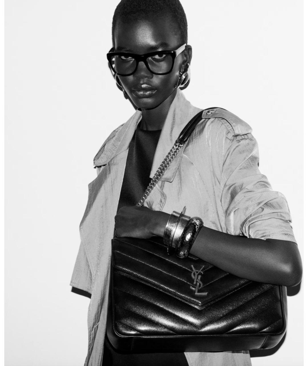 SAINT LAURENT Коричневая замшевая сумка через плечо, фото 2