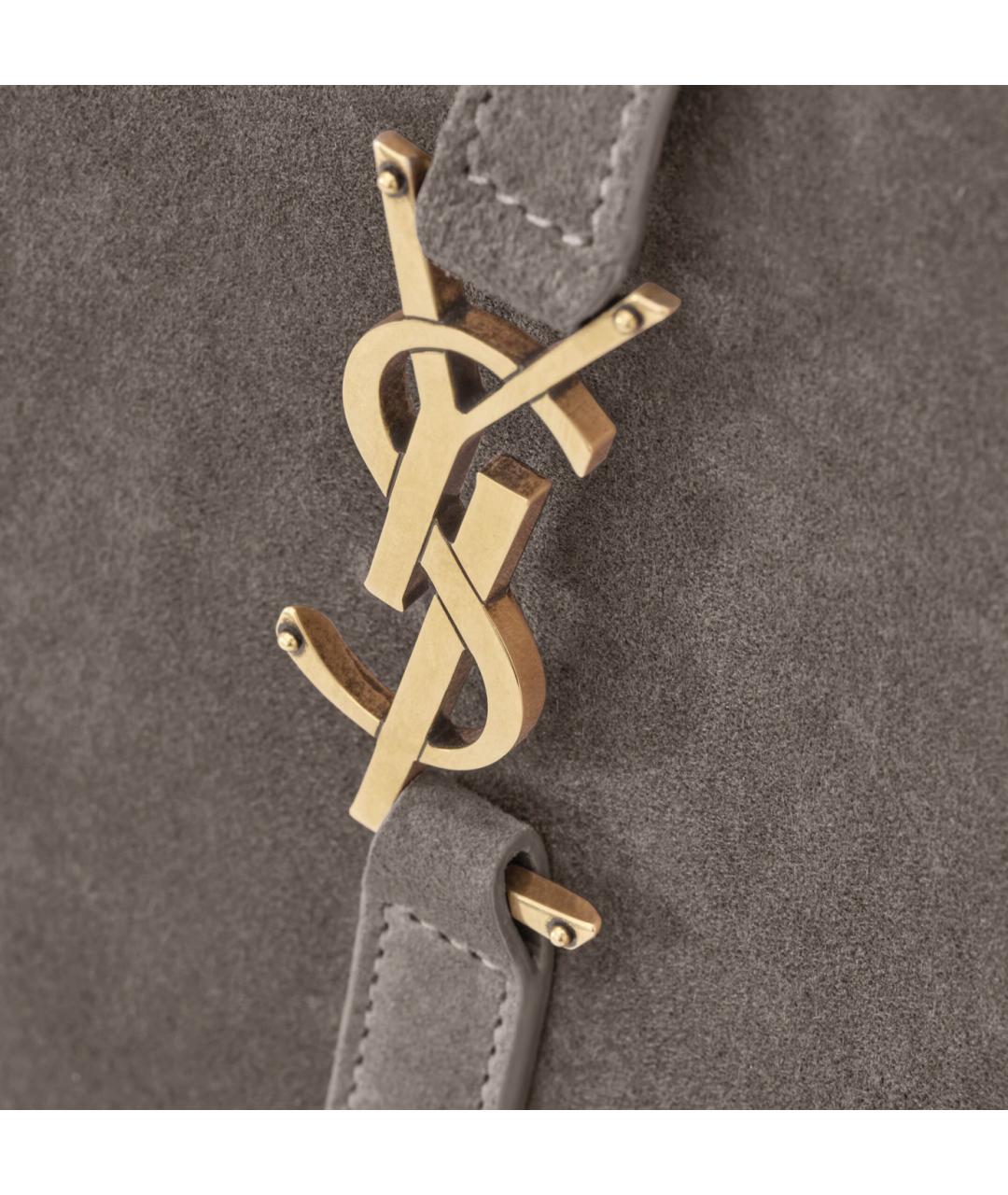 SAINT LAURENT Серая сумка через плечо, фото 6