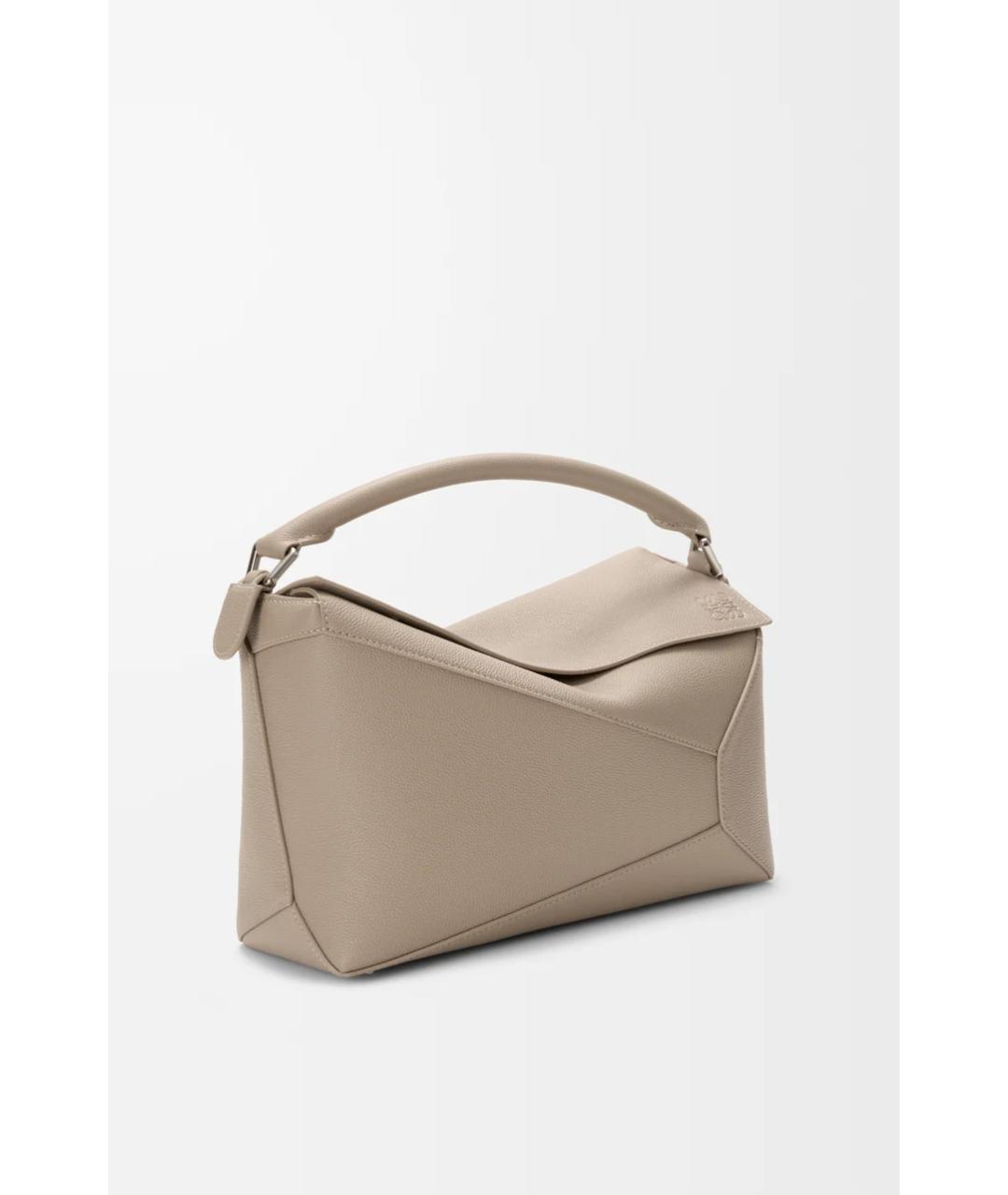 LOEWE Бежевая кожаная сумка через плечо, фото 2