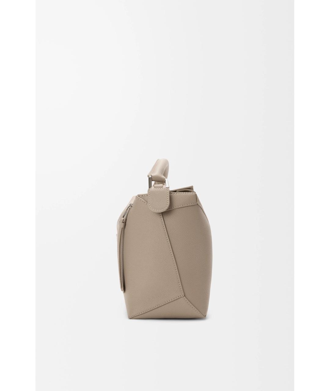 LOEWE Бежевая кожаная сумка через плечо, фото 3