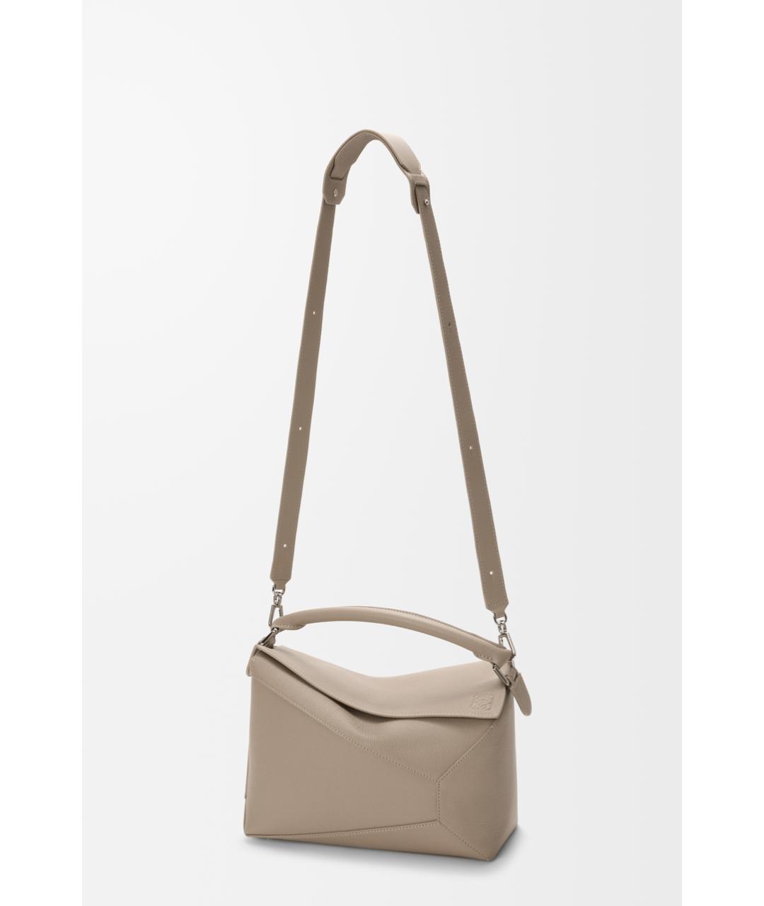 LOEWE Бежевая кожаная сумка через плечо, фото 5