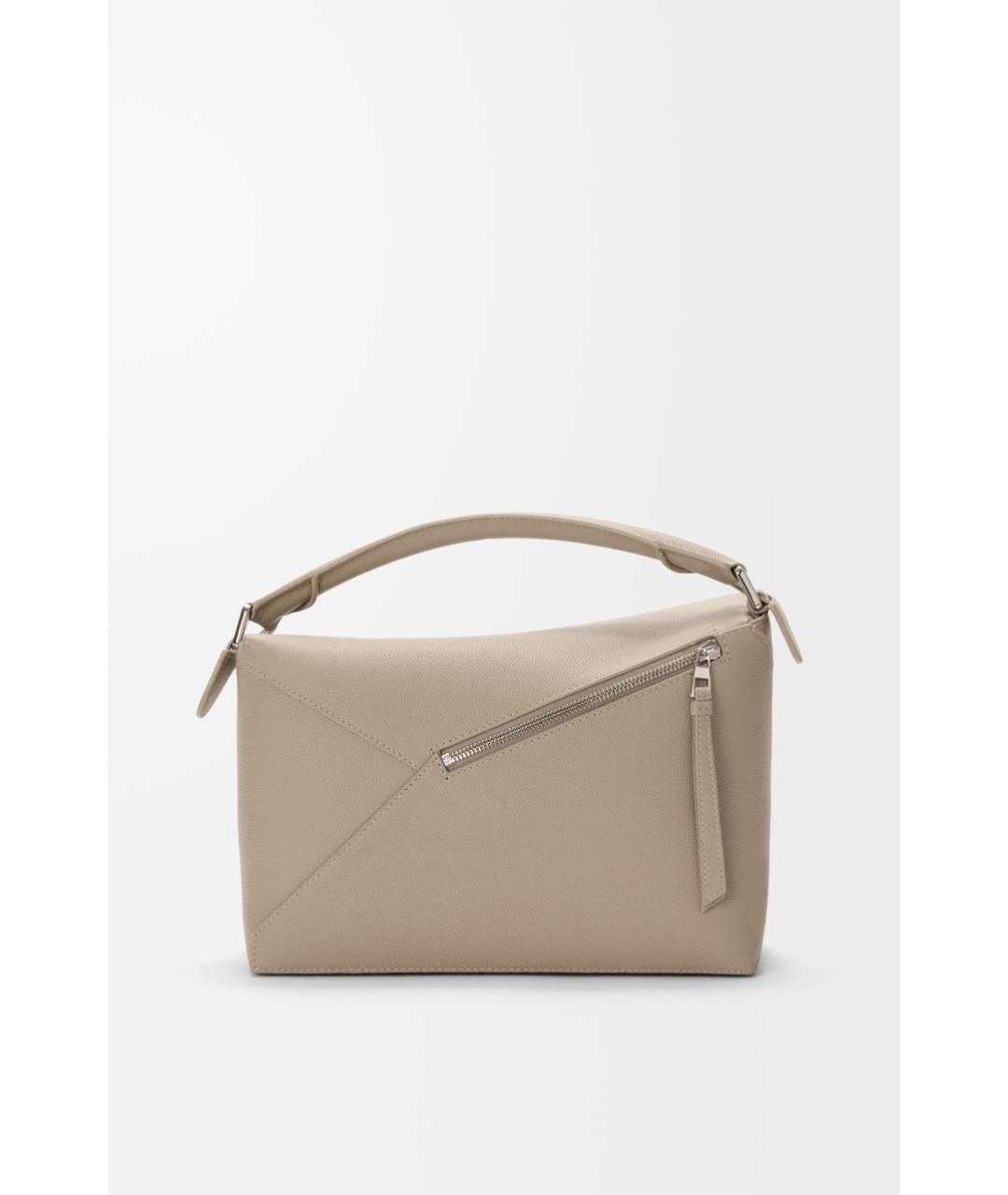 LOEWE Бежевая кожаная сумка через плечо, фото 4