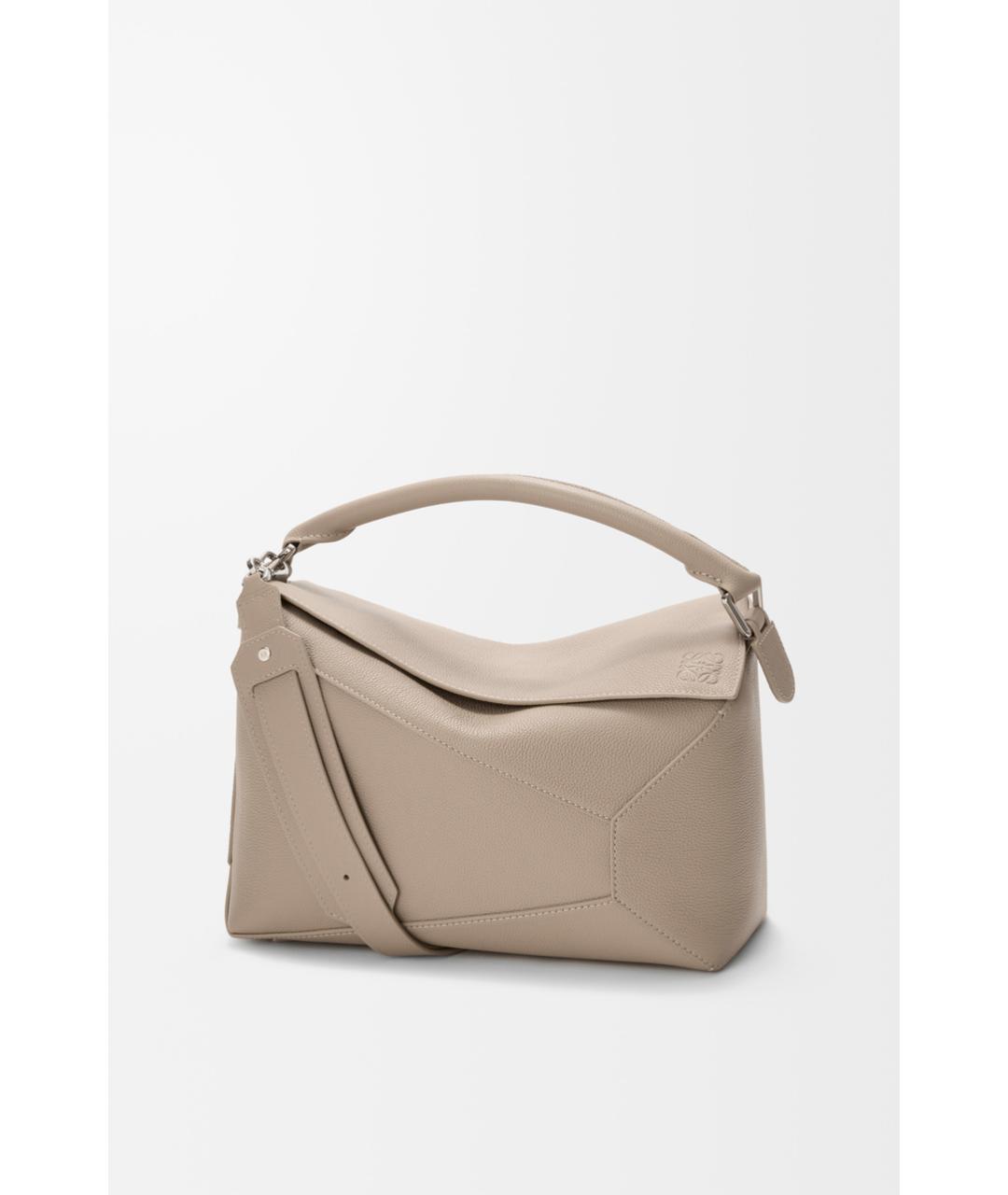 LOEWE Бежевая кожаная сумка через плечо, фото 6