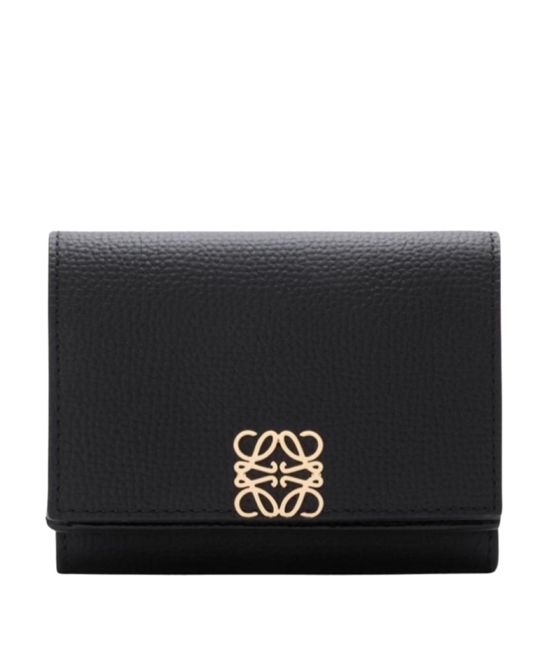 LOEWE Черный кожаный кошелек, фото 1