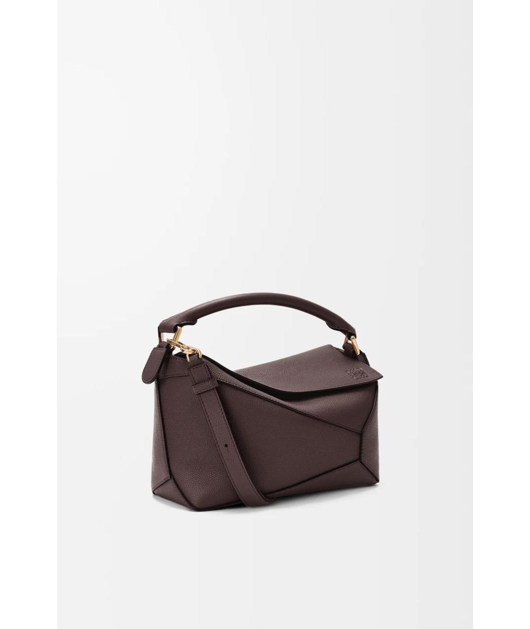 LOEWE Коричневая кожаная сумка через плечо, фото 3