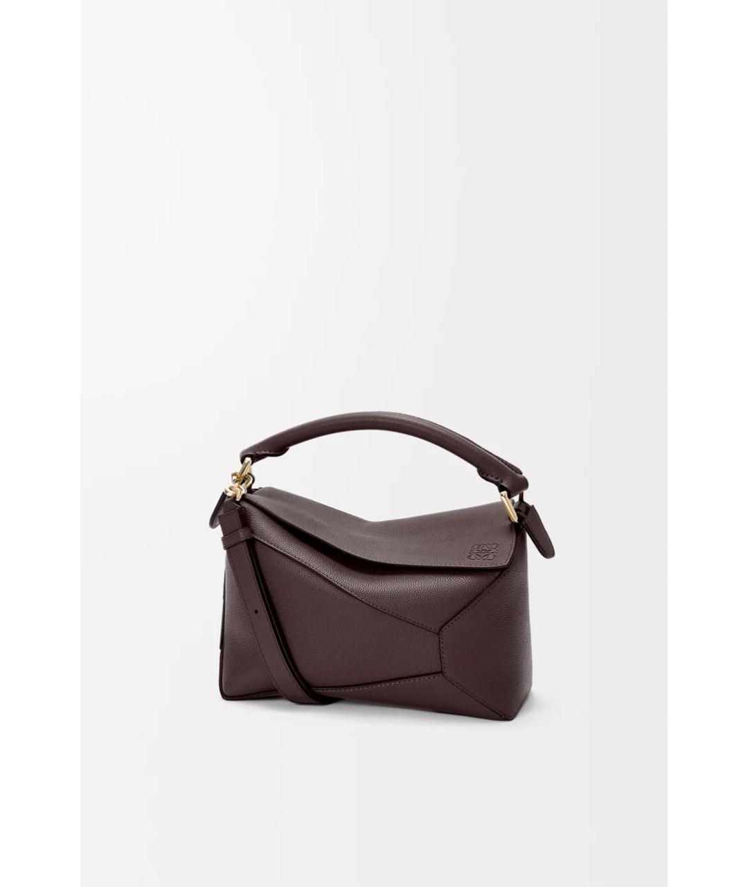 LOEWE Коричневая кожаная сумка через плечо, фото 6