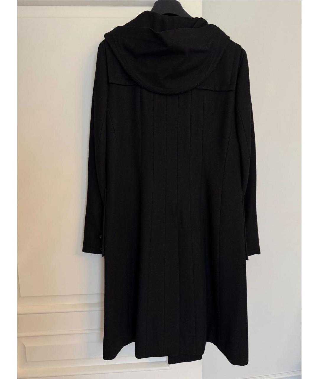 CHANEL Черное шерстяное пальто, фото 2
