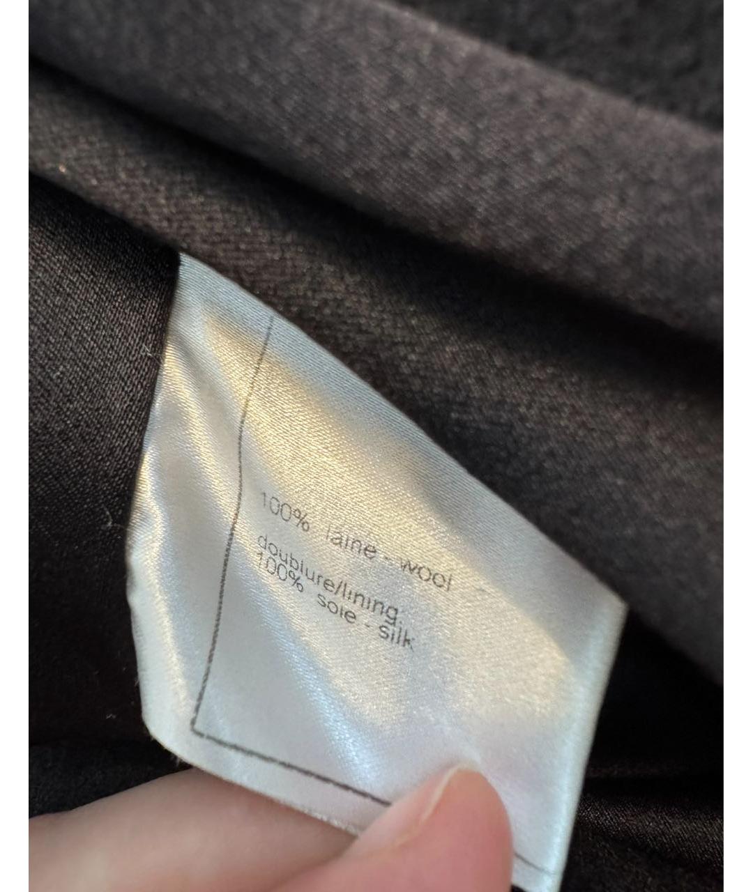 CHANEL Черное шерстяное пальто, фото 7