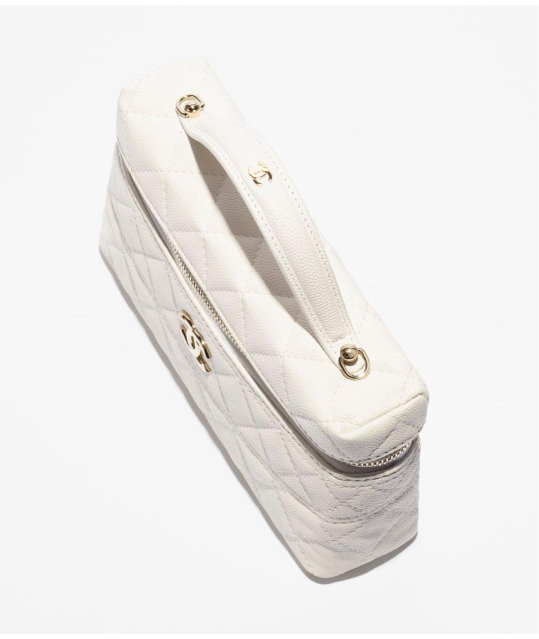 CHANEL Белая кожаная сумка через плечо, фото 7