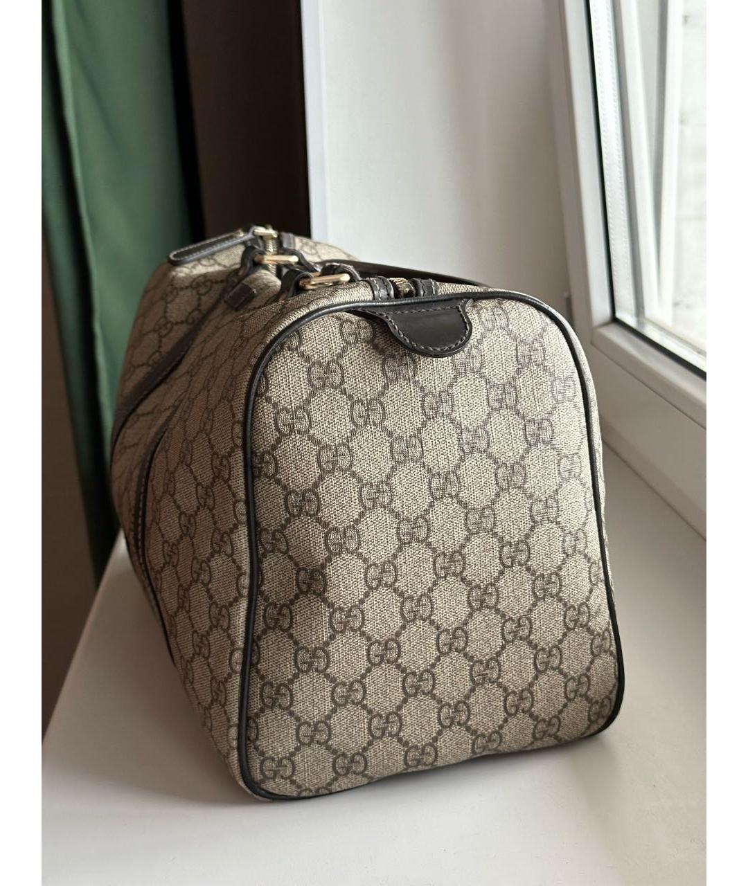 GUCCI Коричневая кожаная сумка с короткими ручками, фото 4