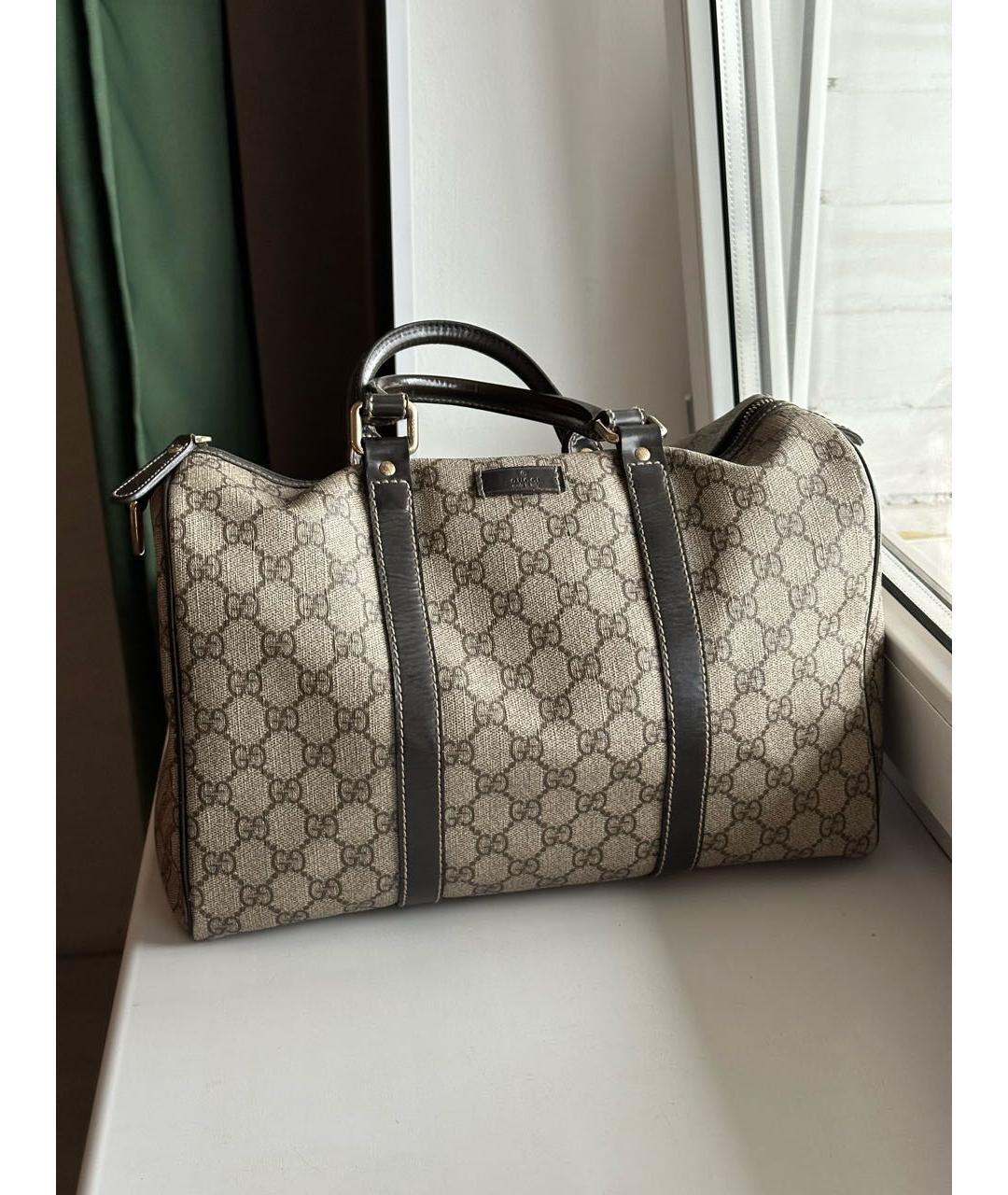 GUCCI Коричневая кожаная сумка с короткими ручками, фото 7