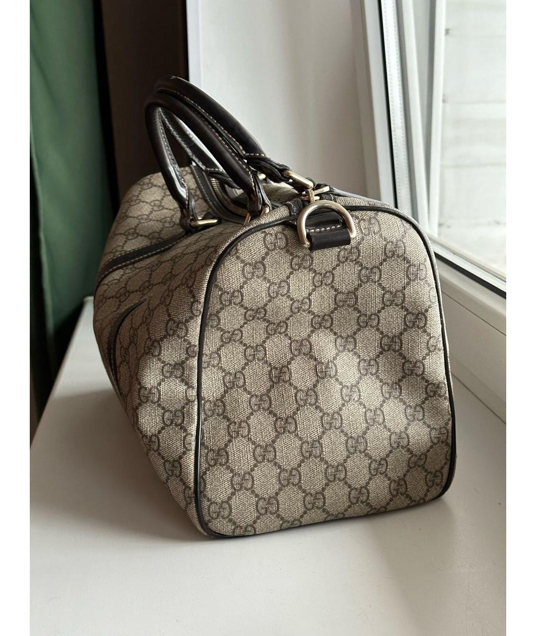 GUCCI Коричневая кожаная сумка с короткими ручками, фото 3