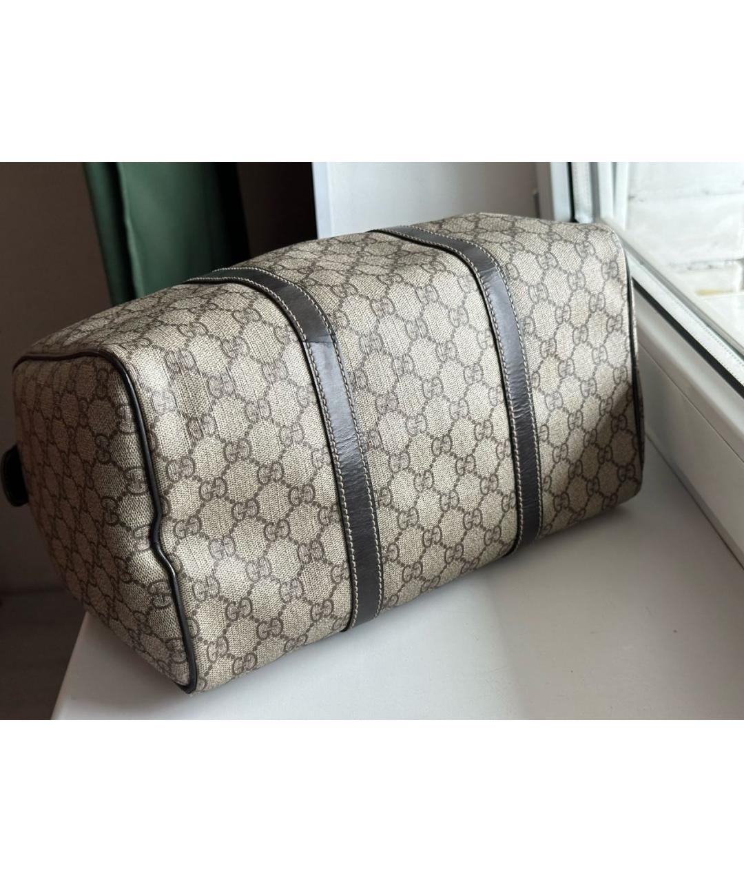 GUCCI Коричневая кожаная сумка с короткими ручками, фото 5