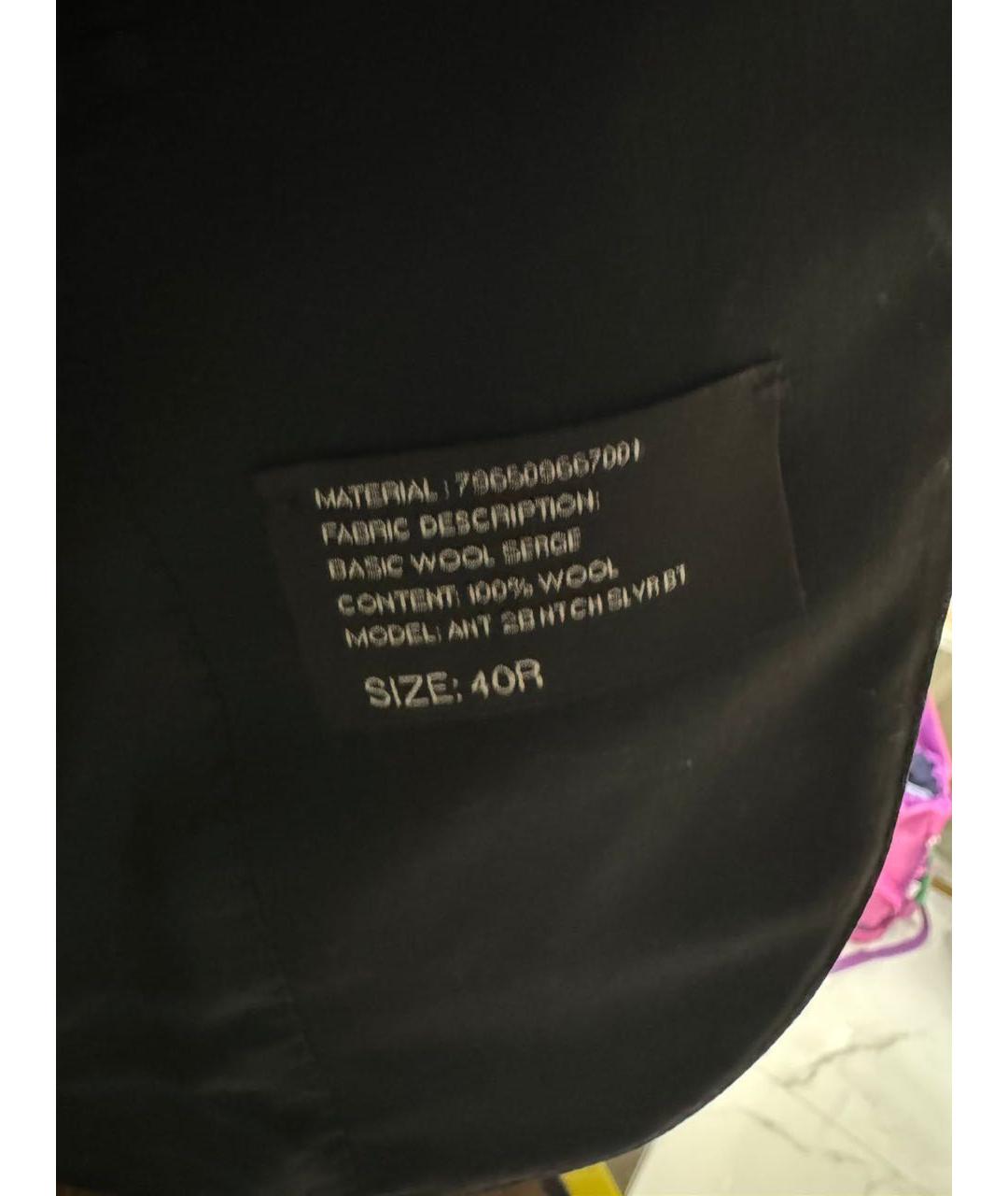 RALPH LAUREN Черный шерстяной пиджак, фото 2