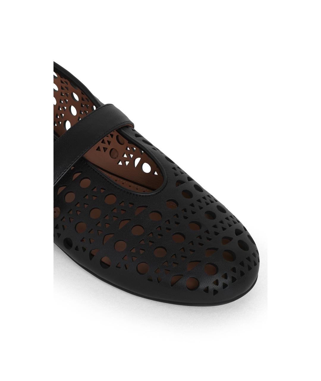 ALAIA Черные кожаные балетки, фото 3