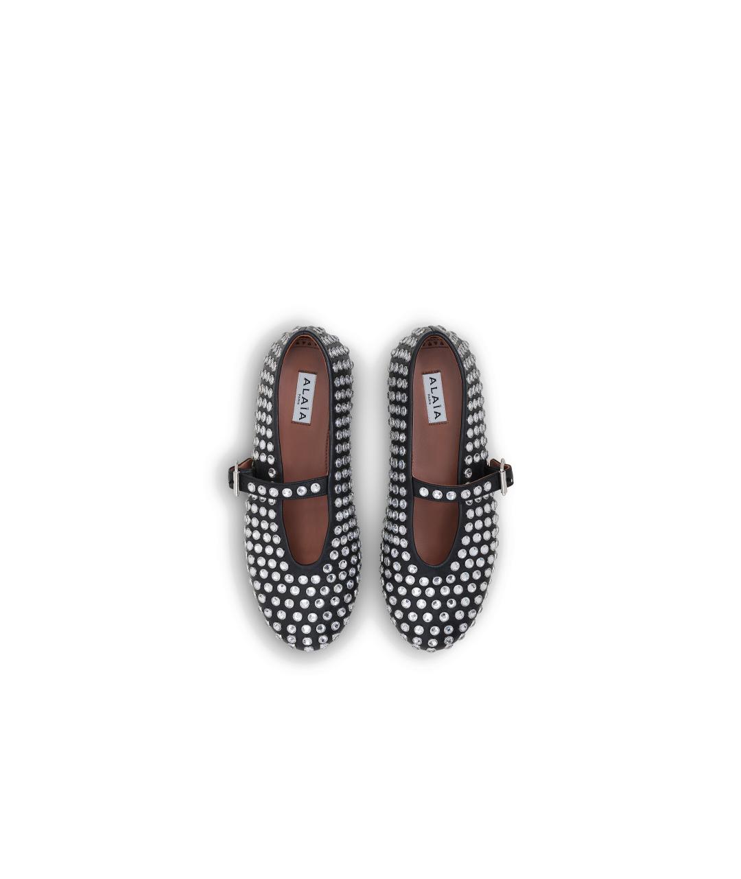 ALAIA Черные кожаные балетки, фото 3