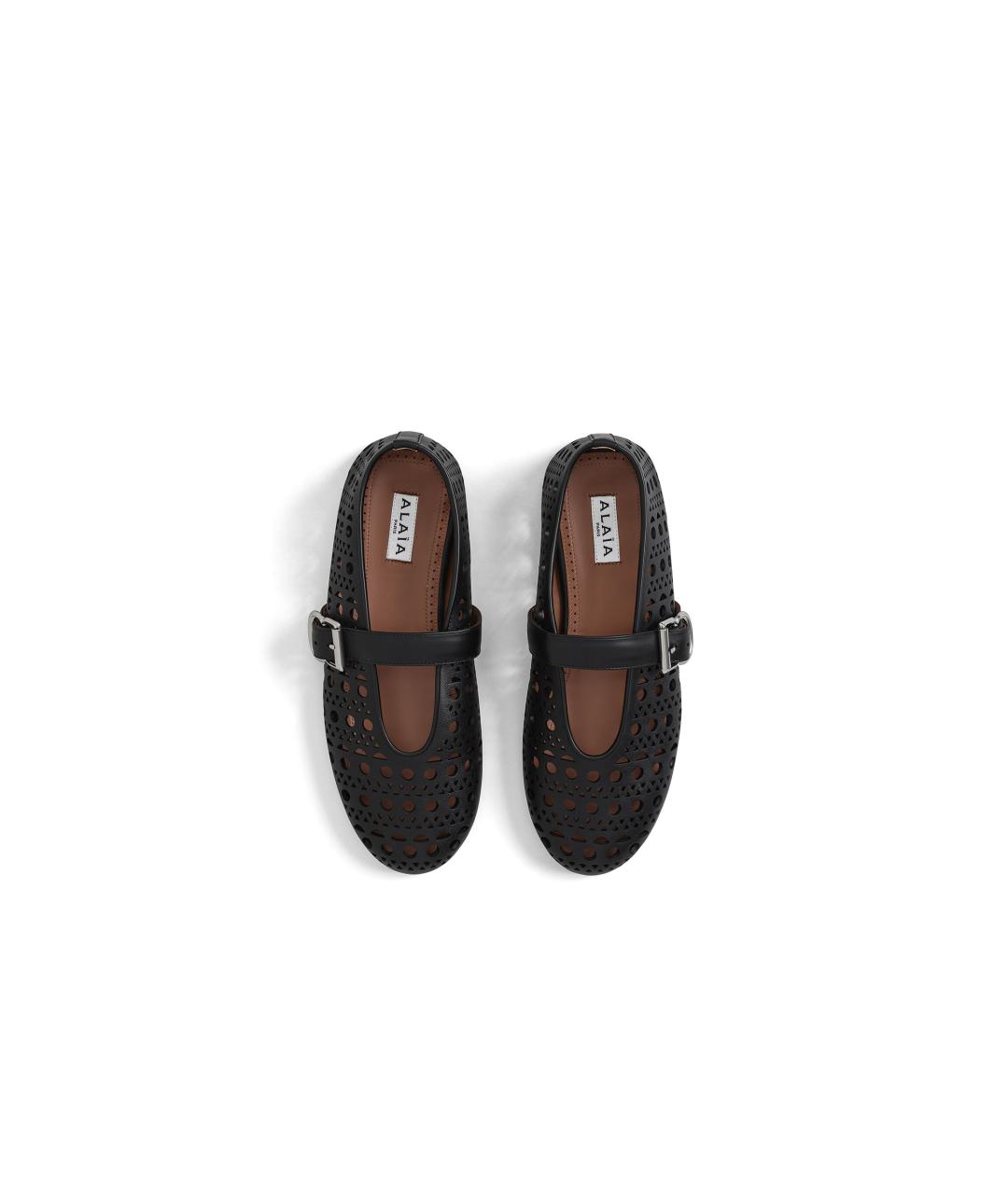 ALAIA Черные кожаные балетки, фото 4